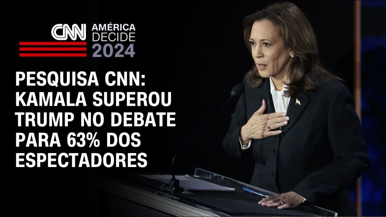 Pesquisa CNN: Kamala superou Trump em debate para 63% dos espectadores | CNN ARENA