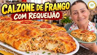 🥟 CALZONE DE FRANGO COM REQUEIJÃO! OLHA ESSE RECHEIO CREMOSO Calzone de Frango com Requeijão #1441