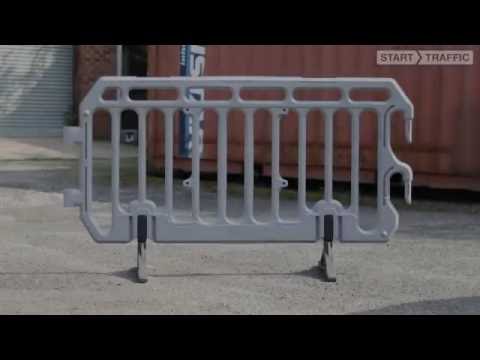 Ultra Tough Plastic Crowd Control Barrier - Start Barricade - Crash Test