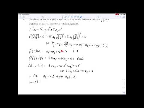 Übungsblatt9 – Aufstellen einer Funktionsgleichung (Steckbriefaufgabe) Aufg.2b,e und h