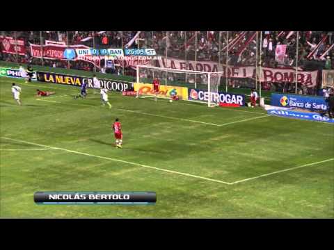 Gol de Bertolo. Unión 0 - Banfield 1. Fecha 42. Primera B Nacional 2013/14. Fútbol Para Todos