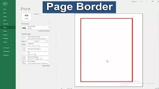 How to Add Page Border in Microsoft Excel 2017
