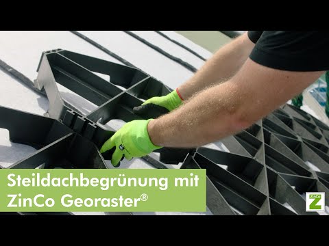 Steildachbegrünung mit ZinCo Georaster®