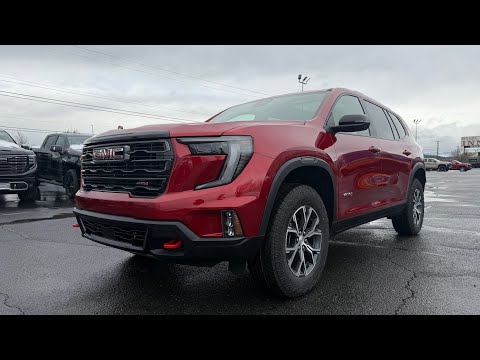 2026 GMC Acadia AWD AT4 in Red for sale at North Star Chevrolet Buick GMC in Cranbrook, BC