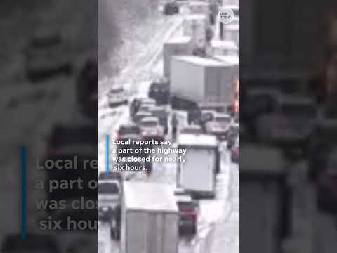 45 vehicles involved in pile up on icy Indiana highway