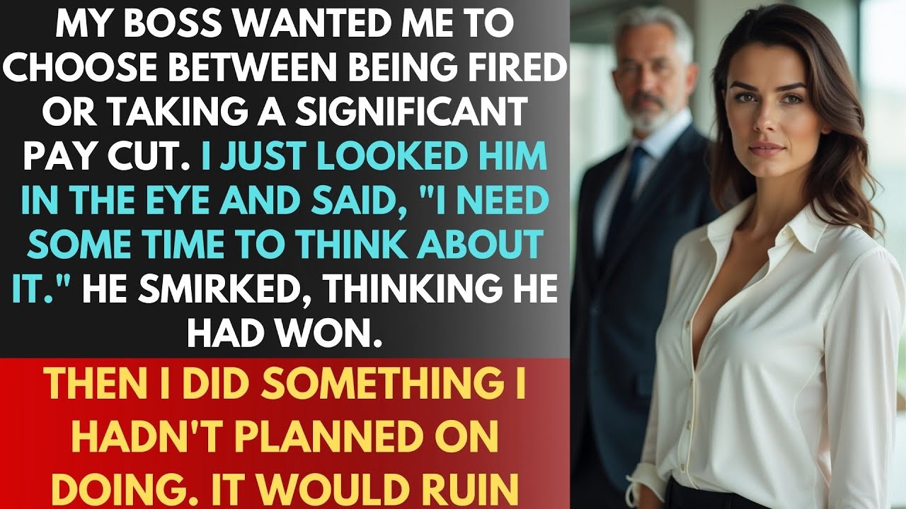 The Boss Gave Me The Choice Between Being Fired Or Taking A Significant Pay Cut. I Chose...