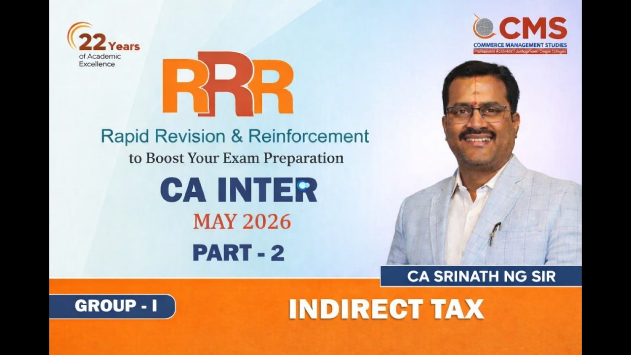 CA INTER | P-3 | IDT  | RRR CLASSES - PART 2 | BY CA SRINATH NG SIR | GROUP 1 #cainter  #ca #idt