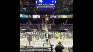 Download lagu The Nigerian Olympic Basket teams pays Sound Sultan a minute silence before the game. mp3