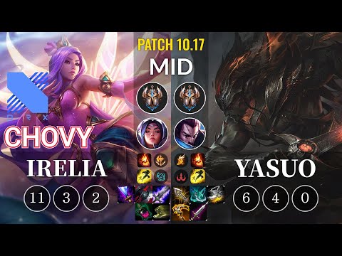 DRX Chovy Irelia vs Yasuo Mid - KR Patch 10.17