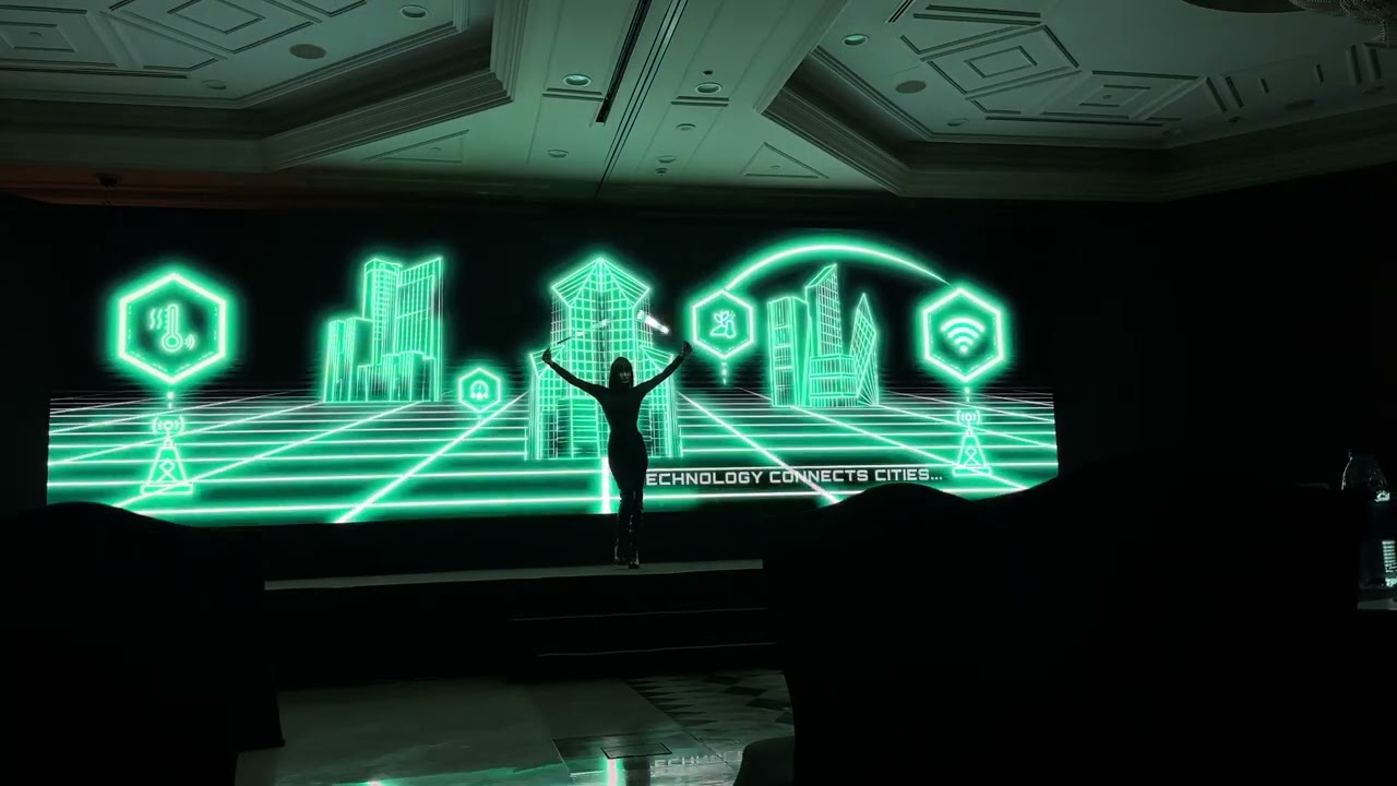 Bespoke solo immersive performance by ILLIZIUM Events Dubai for Disrupt-X corporate launch event.