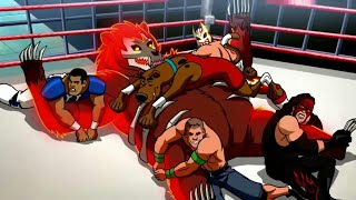 Scooby-Doo! WWE Steel Cage Match John Cena, Kane & Sin Cara Vs Ghost Bear!! | WrestleMani