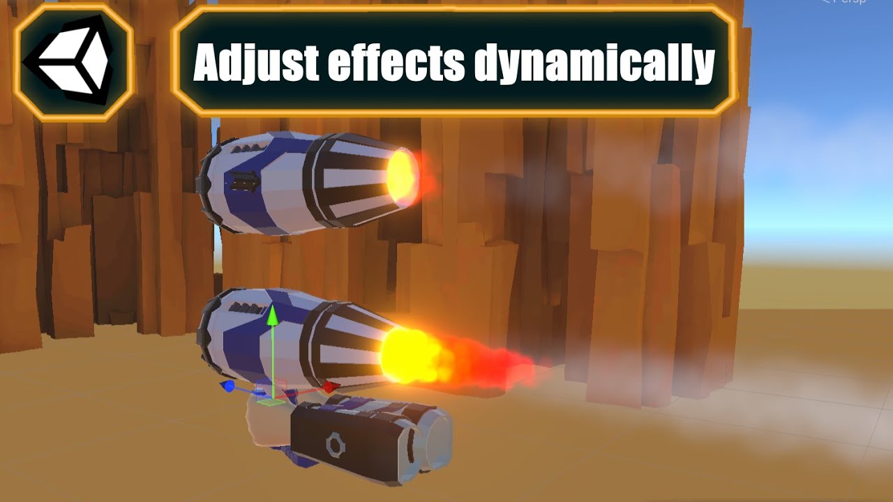 Control particle effects by script in Unity! Jet engine VFX Tutorial