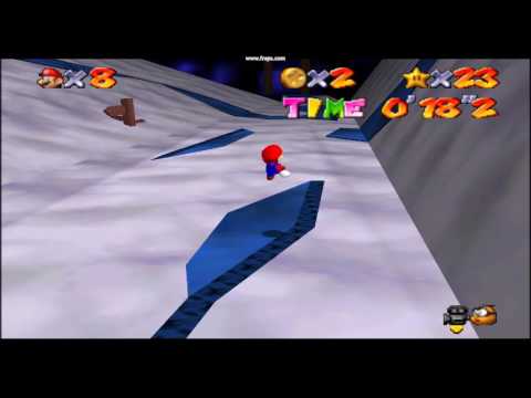 Super Mario 64 King Boo's Revenge - Course 2 - Submerged Snowy Town - Chimney of the old bar 35'9