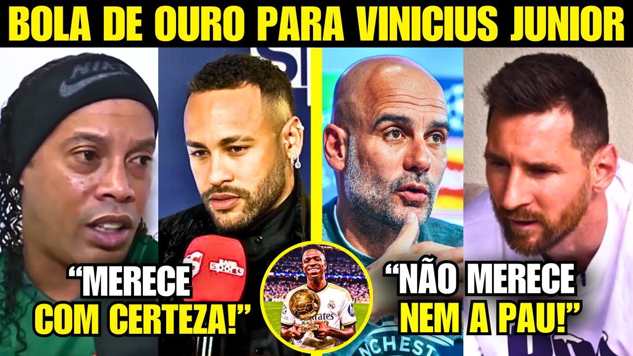 🚨 10 CRAQUES que APOIAM VINICIUS JR BOLA DE OURO e 3 QUE NÃO APOIAM!