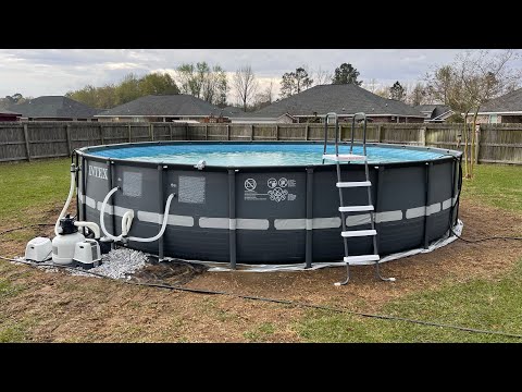 Installing a 24ft x 52” INTEX above ground pool!