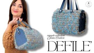 Miniatura: Tutoriel sac Bauletto Deluxe au crochet et fourrure Jeans Couture