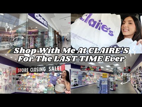 Shop With Me At CLAIRE'S For The LAST TIME Ever | No Budget Shopping, Multi Locations, $150+ Haul