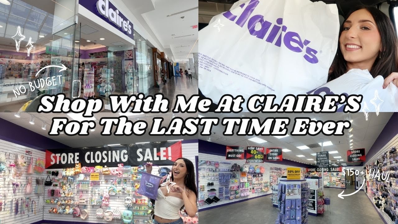 Shop With Me At CLAIRE'S For The LAST TIME Ever | No Budget Shopping, Multi Locations, $150+ Haul