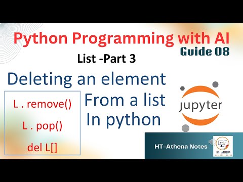 Python Tutorial Delete Data From List Method Del Pop Remove