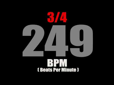Metronome 249 BPM For Time Signature 3/4
