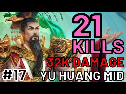 21 KILLS 32K DAMAGE Yu Huang Mid Gameplay - Smite Conquest Victory #17
