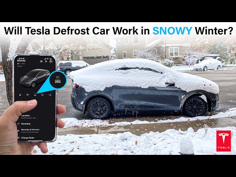 Will Tesla Defrost Car function really work on 2023 Tesla Model Y in Snowy Winter? #tesla