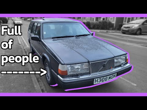 How many filming crew members can fit in a Volvo 960?