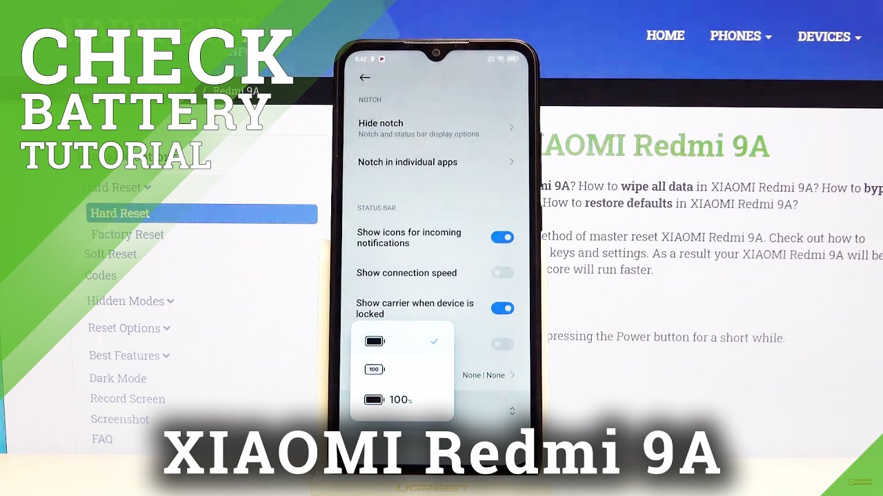 How to Show Battery Percentage in Xiaomi Redmi 9A – Activate Battery Level
