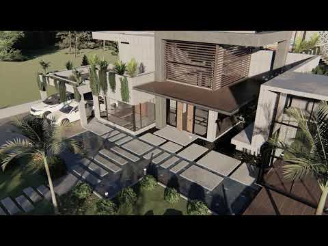 Exterior design and Animation of MOdern house and landscaping in lumion Video