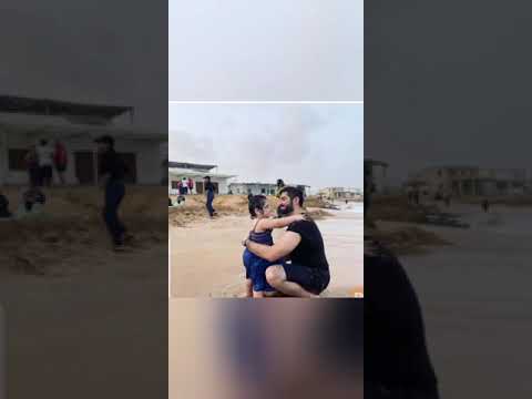 MINAL KHAN AND HER FIANCE AT BEACH AIMAN AMAL MUNEEB BUTT #SHORTS