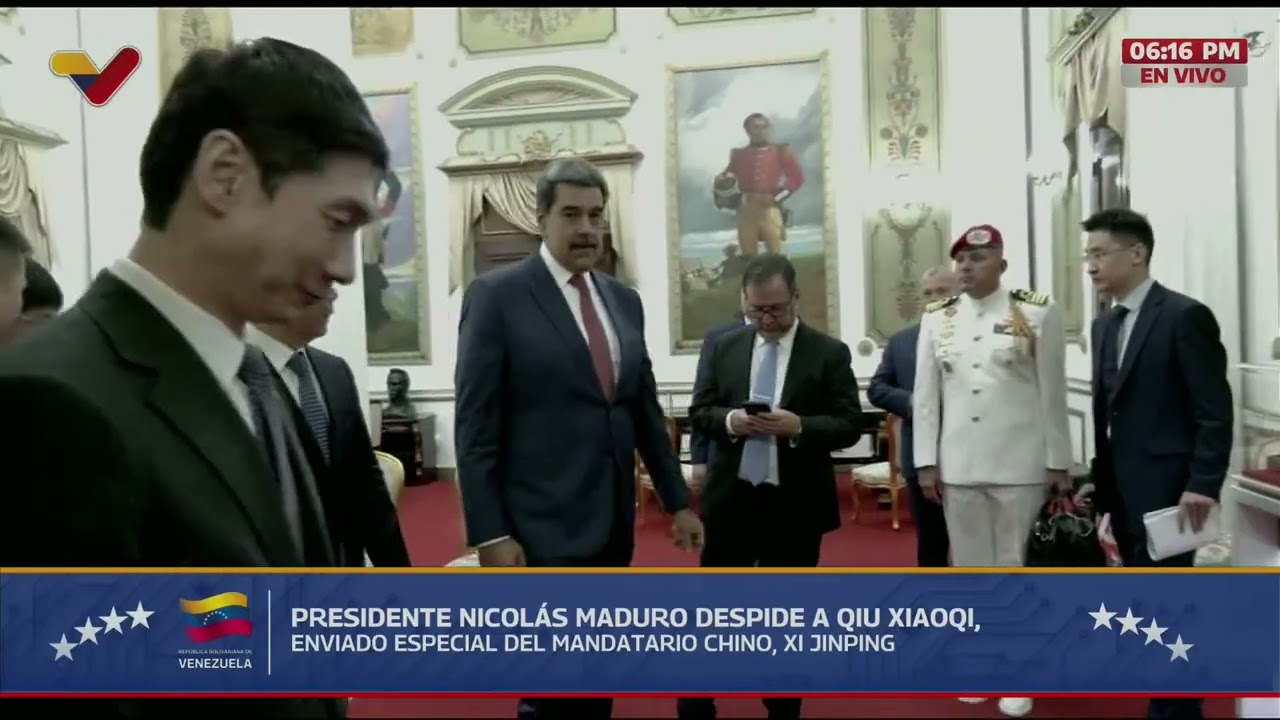 Último video antes de ser secuestrado: Presidente Maduro reunido con el enviado de China, Qiu Xiaoqi