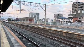 885系　白いソニック　苅田駅通過