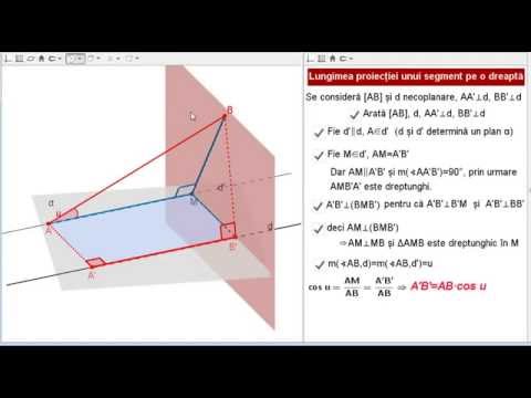 Lungimea proiecției unui segment pe o dreaptă