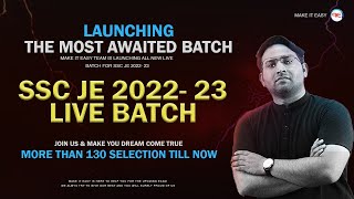 Launching SSC JE 2022 mechanical batch | Live Batch for SSC JE 2022-23 | SCC JE 2022