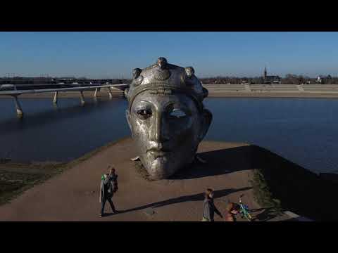 Dronebeelden van het Romeins masker Nijmegen