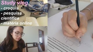Study vlog de Arquitetura | Fazendo croquis, iniciação científica e +