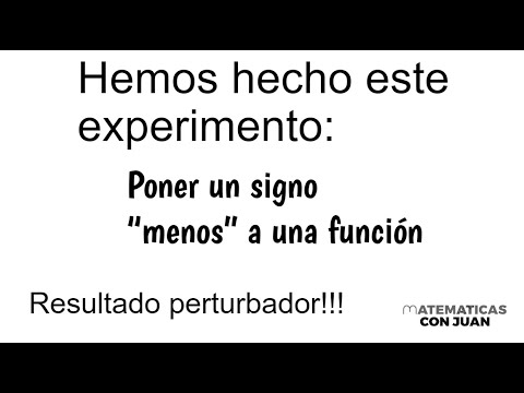 ¿CÓMO AFECTA EL SIGNO MENOS A UNA FUNCIÓN? Representación Gráfica de funciones. Matemáticas Básicas