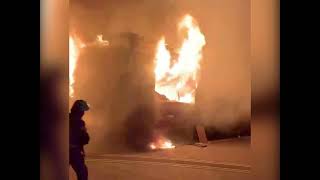 Wideo1: Po�ar warsztatu samochodowego w Przem�cie