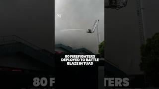 Massive fire breaks out at Tuas industrial site