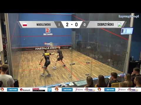 Wojciech Dobrzyński - Jakub Wasilewski Betard Drużynowe Mistrzostwa Polski 2023 - ćwierćfinał squash