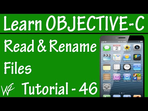 Free Objective C Programming Tutorial for Beginners 46 - Reading and Renaming the Files
