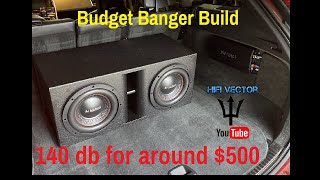 $500 140db budget build Hifonics amplifier ZD-2550.1D Hyanka Amazon subwoofer.