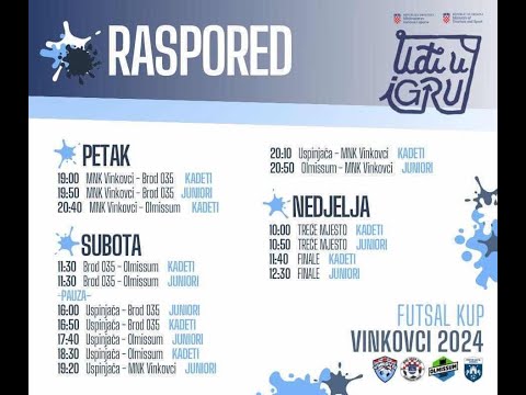 MNK Uspinjača - MNK Brod 035 (Futsal Cup Vinkovci) Kadeti