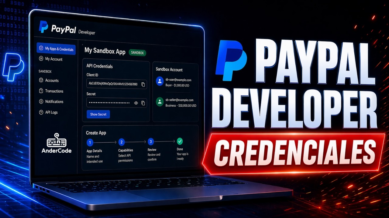 Cómo crear credenciales Sandbox en PayPal Developer paso a paso