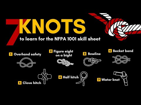 7 knots #firefighters need to learn for the NFPA 1001 skill sheet