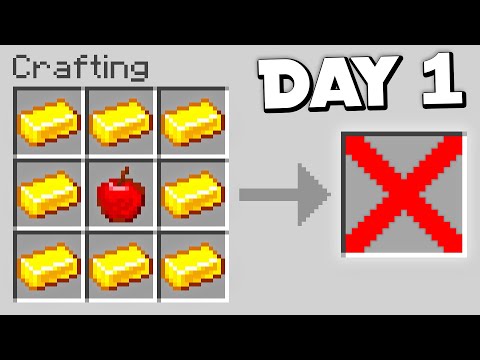 Minecraft UHC survival but CRAFTING is disabled..
