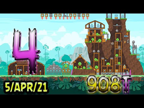 Angry Birds Friends Level 4 Tournament 908 Highscore POWER-UP walkthrough