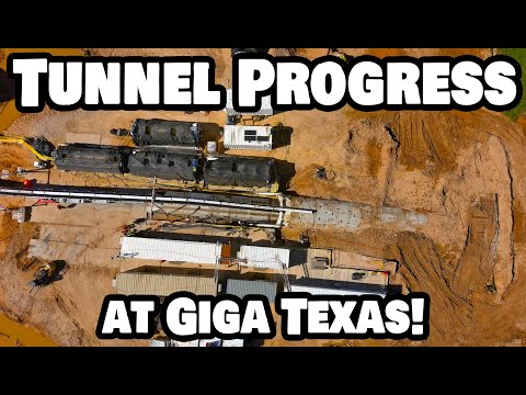 TUNNEL PROGRESS AT GIGA TEXAS! - Tesla Gigafactory Austin 4K  Day 4/11/24 - Tesla Terafactory Texas