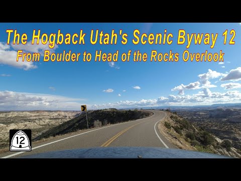 🏞️ Driving Utah's Scenic Byway 12 "The Hogback" from Boulder to Head of the Rocks Overlook 4K