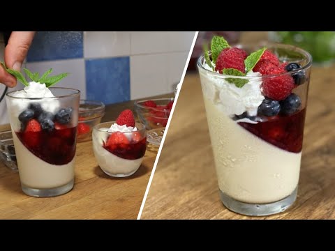 Irresistible Mixed Berry Panna Cotta Recipe 🍓🍇 | Creamy Italian Dessert